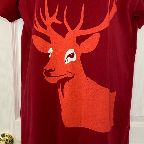 Red Stag Jim Beam T Shirt Game Day Bros b4 Does LG - Picture 2 of 8